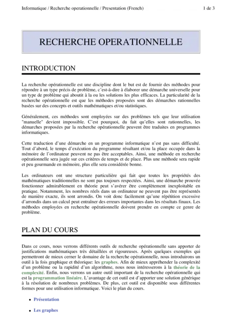 Recherche opérationnelle - Optimiser les décisions stratégiques