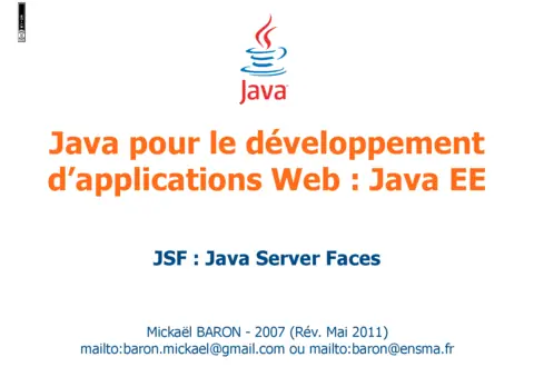 Cours JSF - Maîtriser JavaServer Faces