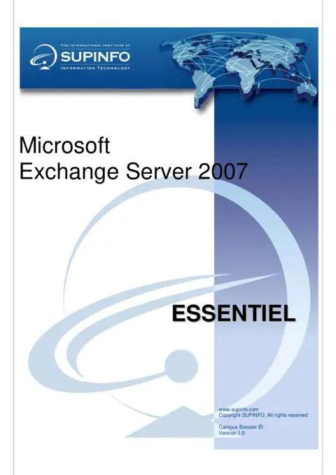 Exchange Server 2007 - Maîtriser la messagerie professionnelle