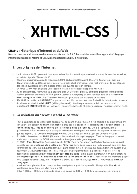 XHTML et CSS - Maîtriser les bases du développement web
