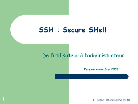 SSH - Maîtriser le protocole Secure Shell