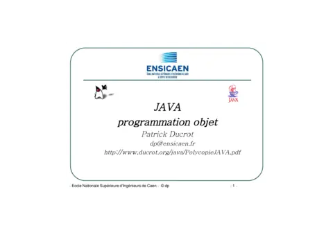 Java Programmation Objet - Maîtriser les Fondamentaux