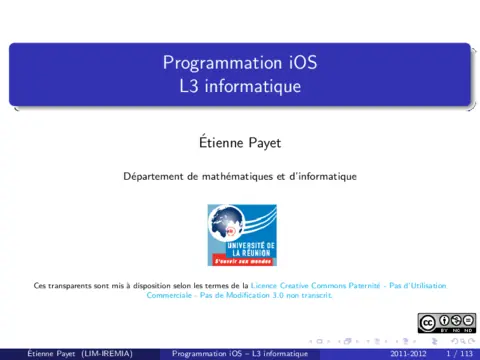 Programmation iOS - Développer des apps Apple