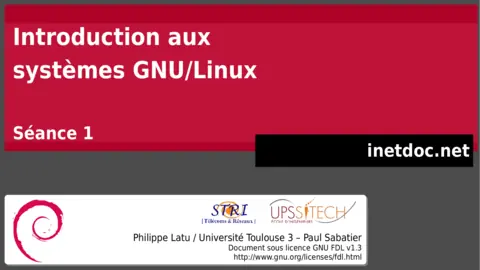 Introduction à GNU/Linux - Découvrir les bases en Séance 1