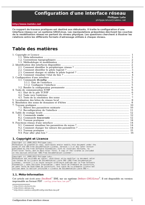 Configuration d'une interface réseau - Maîtriser les paramètres réseau