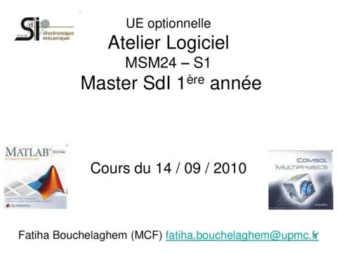 MATLAB - Maîtriser les bases du calcul scientifique