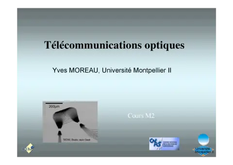 Télécommunications optiques - Maîtriser les réseaux fibre