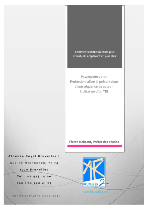 PowerPoint 2010 - Maîtriser les présentations professionnelles