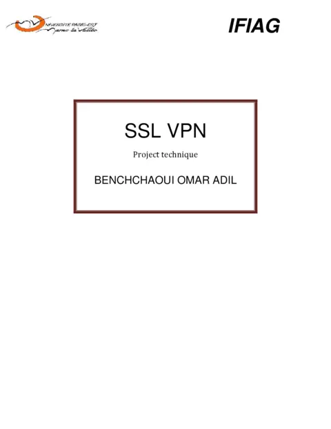 SSL-VPN - Sécuriser l'accès distant aux réseaux