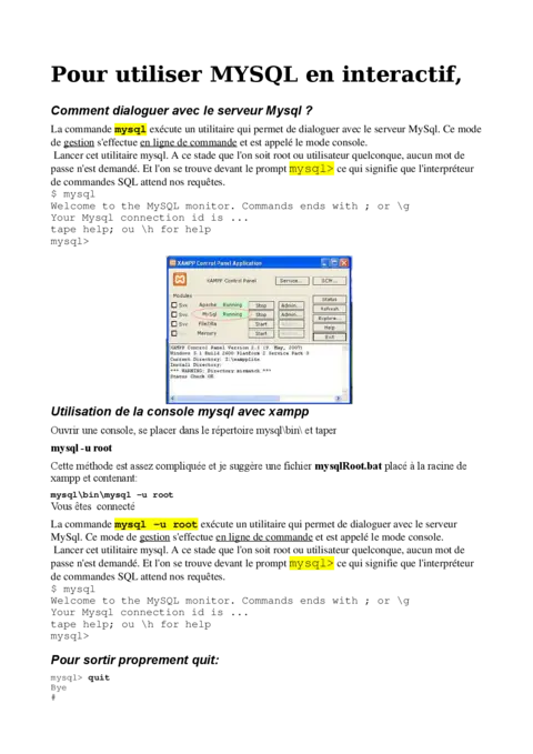 MySQL en console - Maîtriser les commandes essentielles