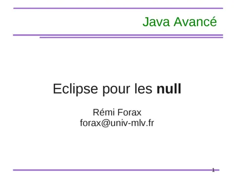 Eclipse - Débuter en programmation facilement