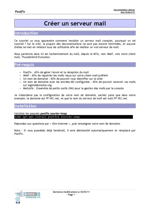 Serveur mail Linux - Installation et configuration complète