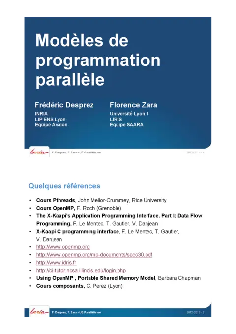 Programmation parallèle - Maîtriser les techniques avancées