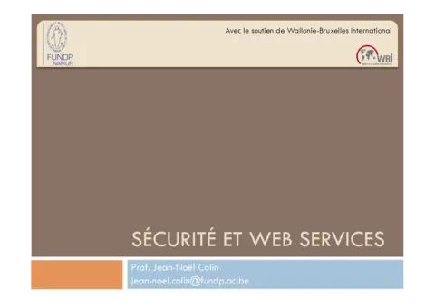 Sécurité Web Services - Protéger vos APIs et données
