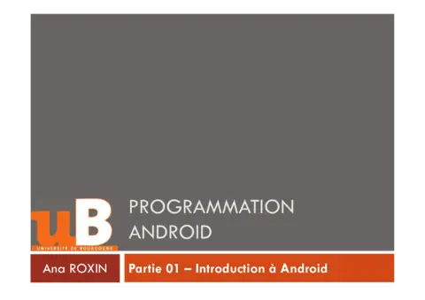Introduction à Android - Débuter en développement mobile