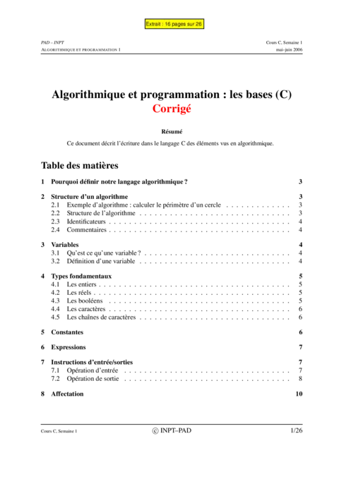 Algorithmique et programmation en C - Maîtriser les bases