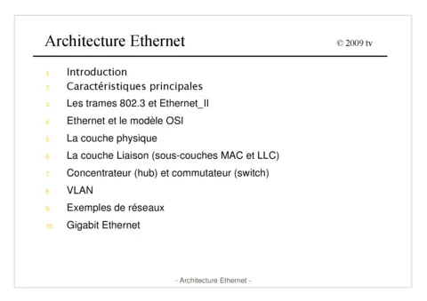 Architecture Ethernet - Comprendre les fondamentaux réseaux