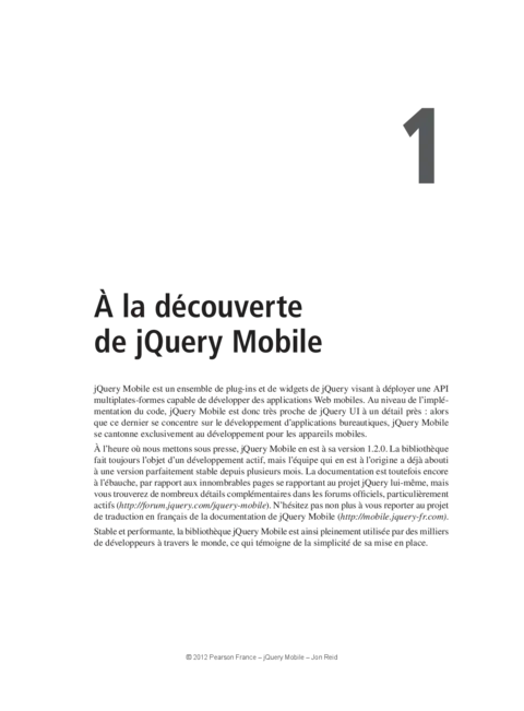 Découvrir jQuery Mobile - Créer des apps mobiles interactives