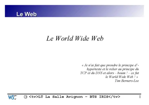 Le World Wide Web - Comprendre son fonctionnement et son histoire