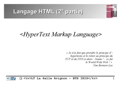 HTML (2° partie) - Maîtriser les balises avancées