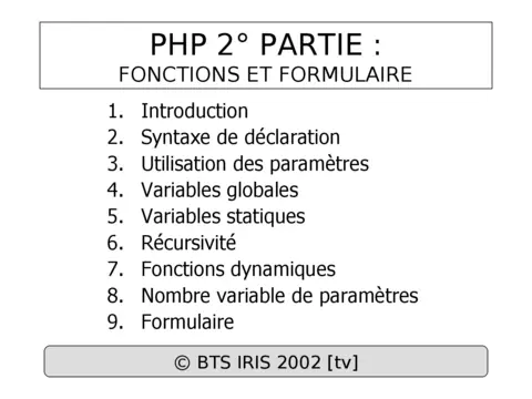 PHP - Maîtriser les fonctions et formulaires