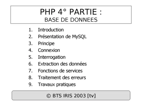 PHP : Base de données - Maîtriser les fondamentaux MySQL