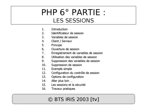 PHP : Les sessions - Maîtriser la gestion des sessions