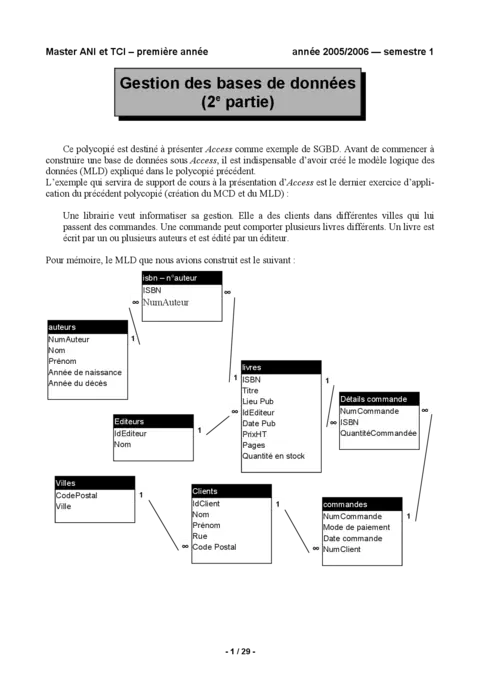 Gestion des bases de données 2 - Maîtriser les requêtes avancées