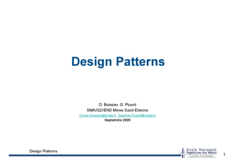 Design Patterns - Maîtriser les architectures logicielles