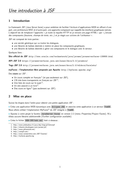 JSF - Introduction complète pour débutants