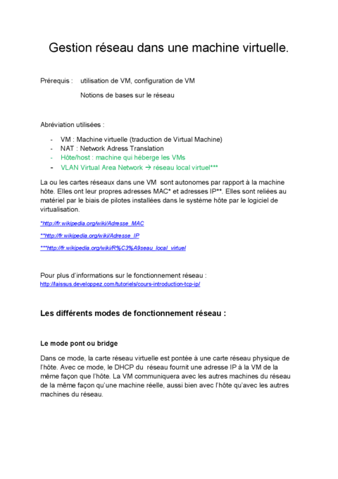 Gestion réseau machine virtuelle - Maîtriser la configuration avancée