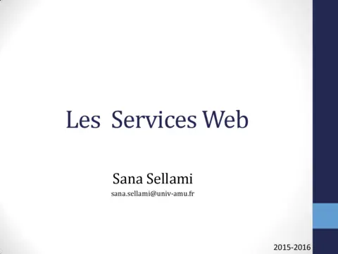 Services Web - Maîtriser les architectures et protocoles