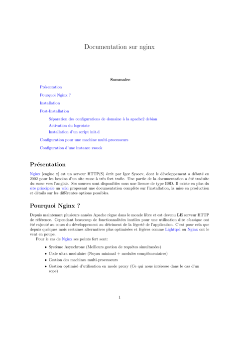 NGINX - Maîtriser la documentation officielle