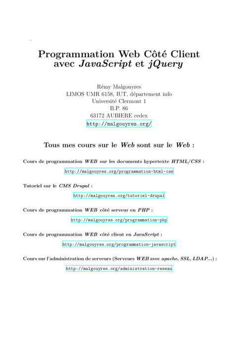 JavaScript et jQuery - Maîtriser le développement web côté client