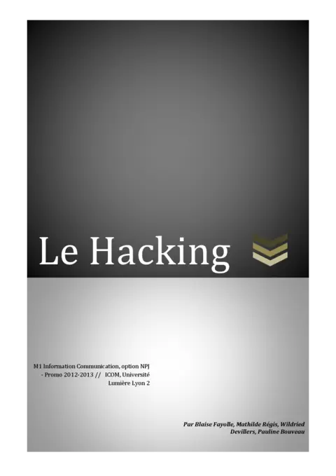 Le Hacking - Maîtriser les techniques de cybersécurité