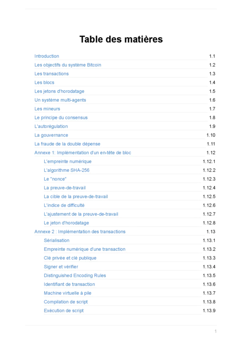 Bitcoin - Implémentation du système blockchain