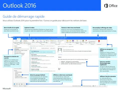 Outlook 2016 - Guide de démarrage rapide