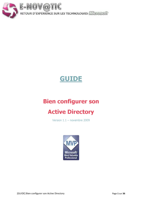 Active Directory - Bien configurer son infrastructure