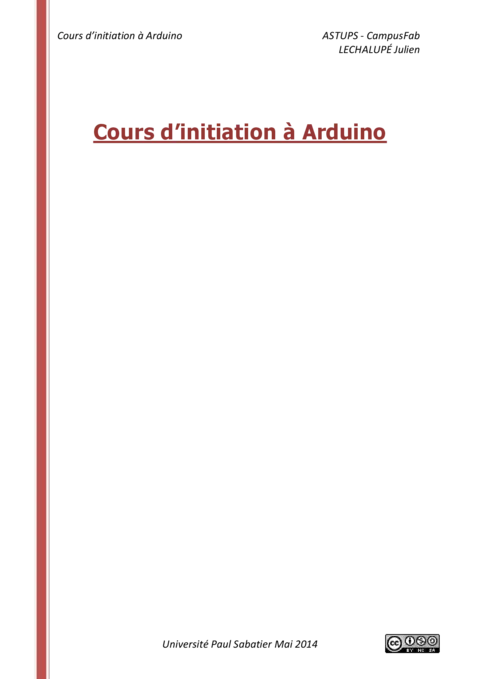 Arduino - Initiation à la programmation et l'électronique