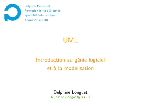 UML - Introduction au génie logiciel et modélisation