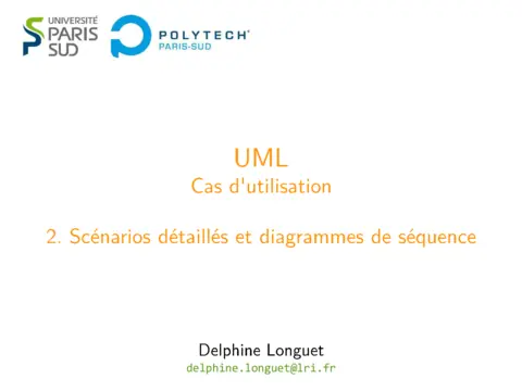UML - Scénarios détaillés et diagrammes de séquence