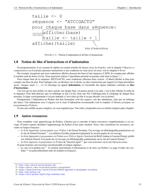 Python pour la biologie : Cours PDF Gratuit