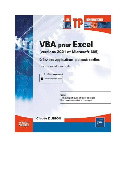 Apprendre VBA Excel : Cours PDF Gratuit Débutant