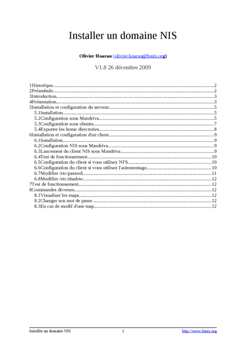 Installer un domaine NIS - Configuration et gestion