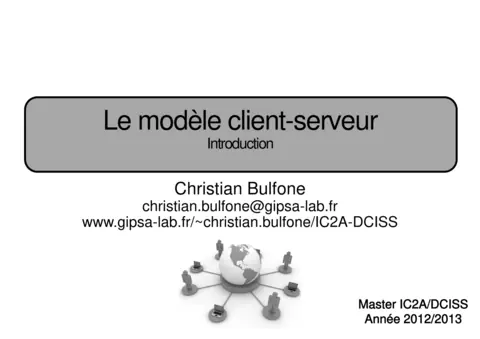 Le modèle client-serveur : Cours PDF gratuit