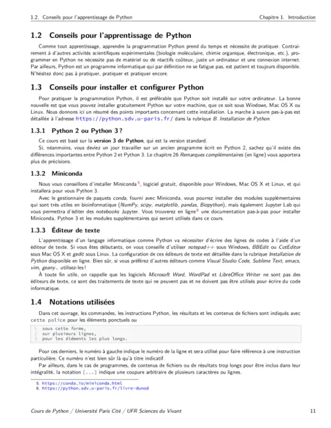 Python pour la Biologie : Cours PDF Gratuit