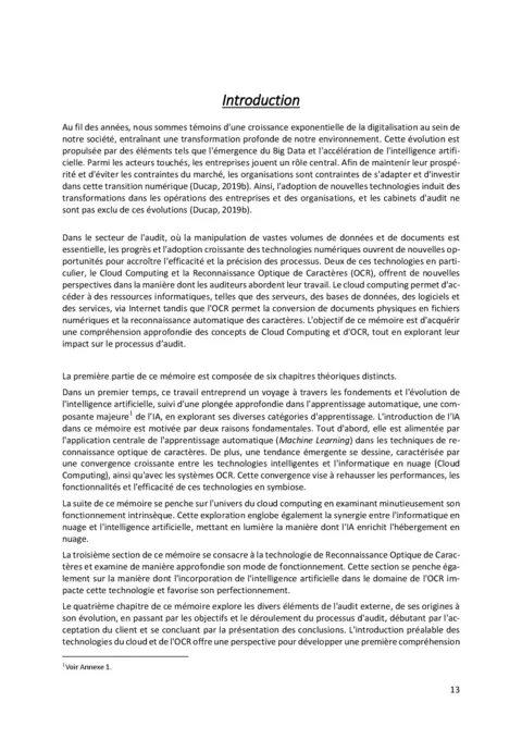 Cloud Computing et OCR en Audit : Cours PDF Gratuit