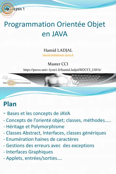 Cours POO Java Avancé : Télécharger le PDF Gratuit