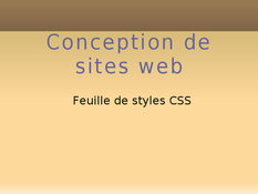 Cours CSS