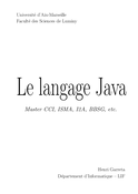 Le langage de programmation Java